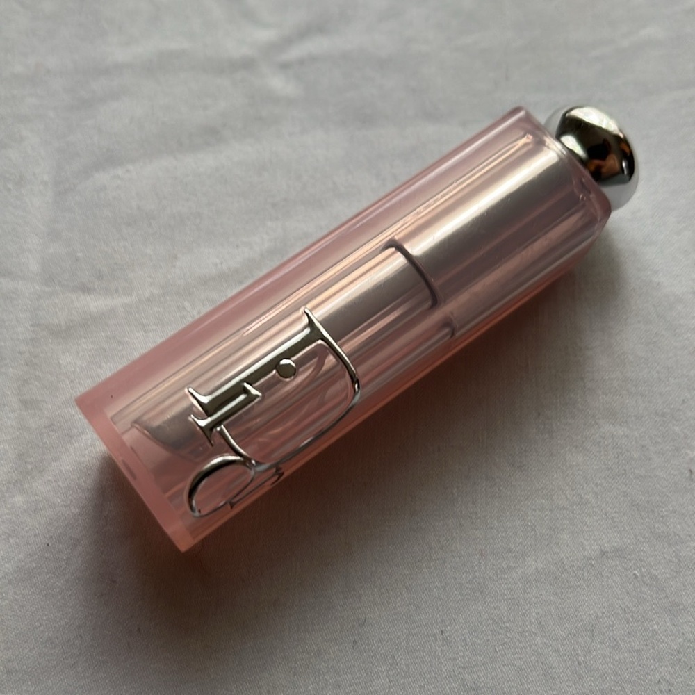 Dior Soft Pink Lipstick Holder with Silver Detail